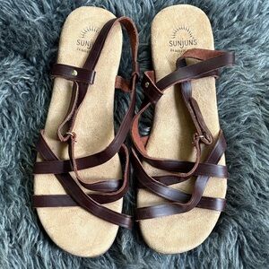 Women's Sunjuns Brown Sandals